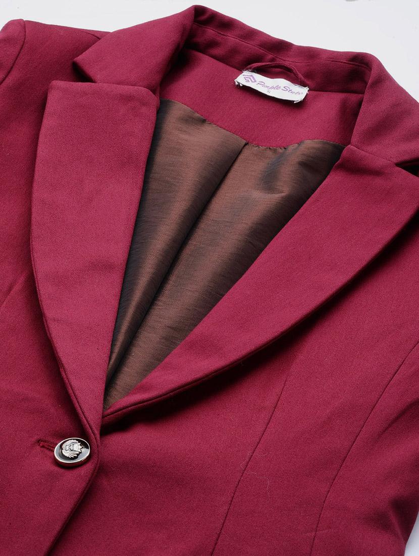 women solid formal blazer - 20596156 - Standard Image - 4