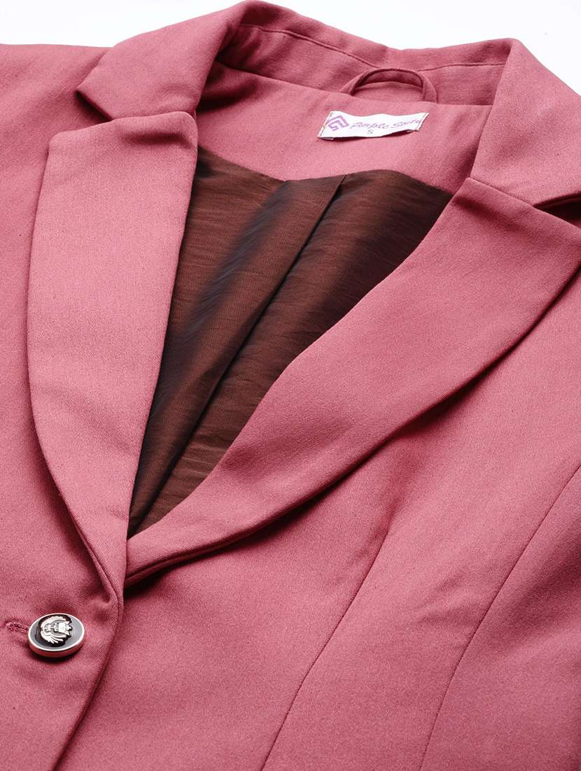 women solid formal blazer - 20596158 - Standard Image - 4