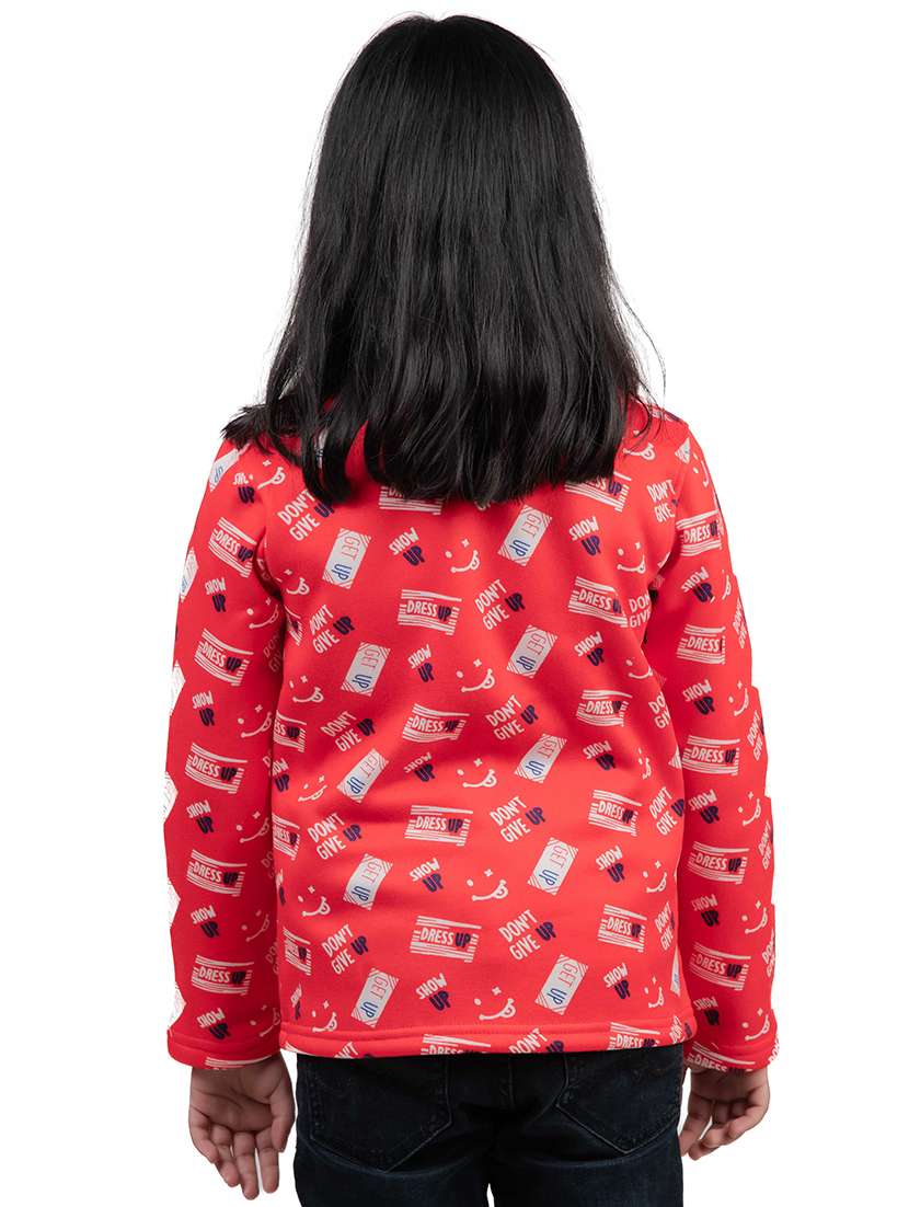 girls coral printed regular jacket - 20596742 -  Standard Image - 1