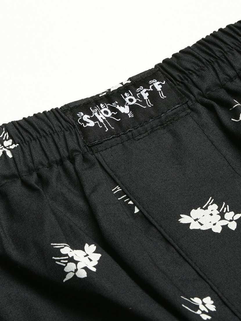 black floral printed cotton blend boxer - 20597924 -  Standard Image - 6