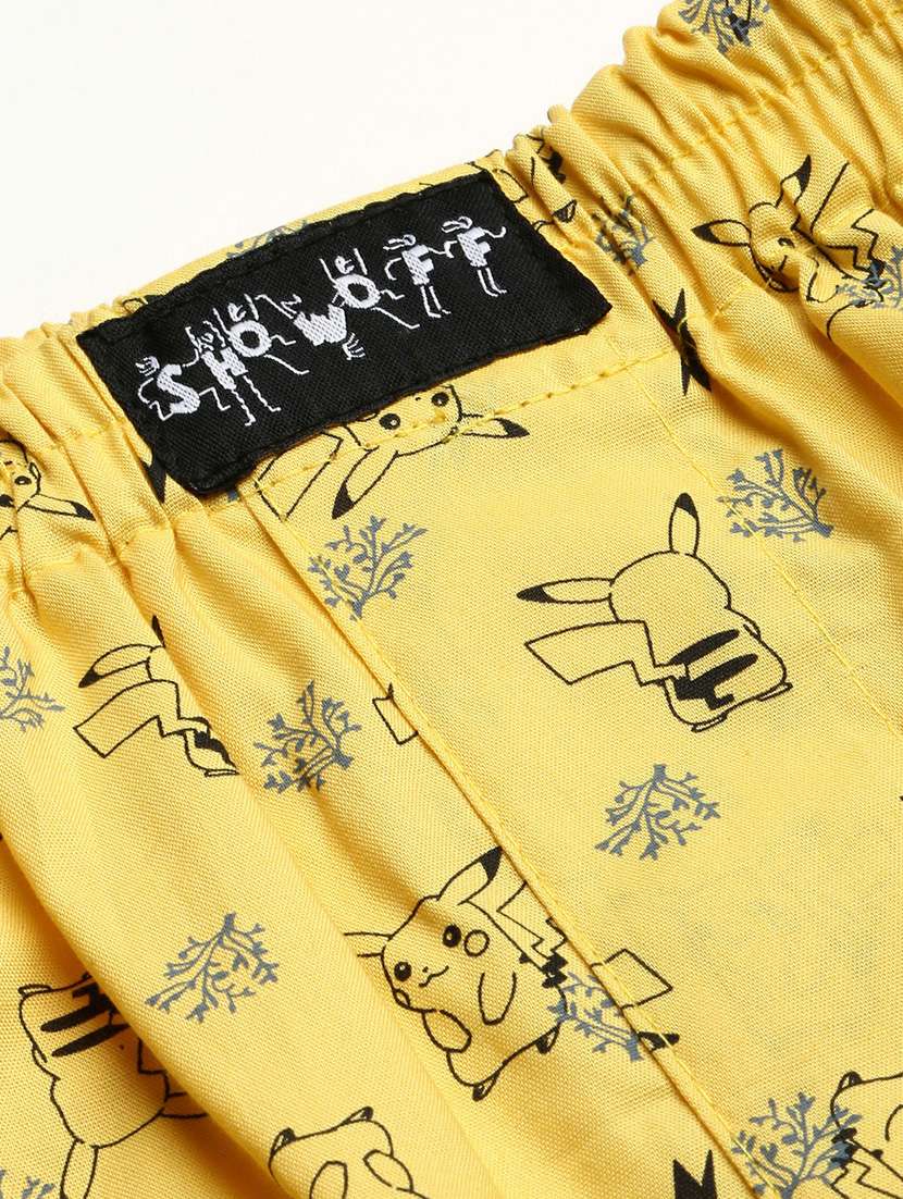 yellow all over printed cotton blend boxer  - 20597931 -  Standard Image - 6