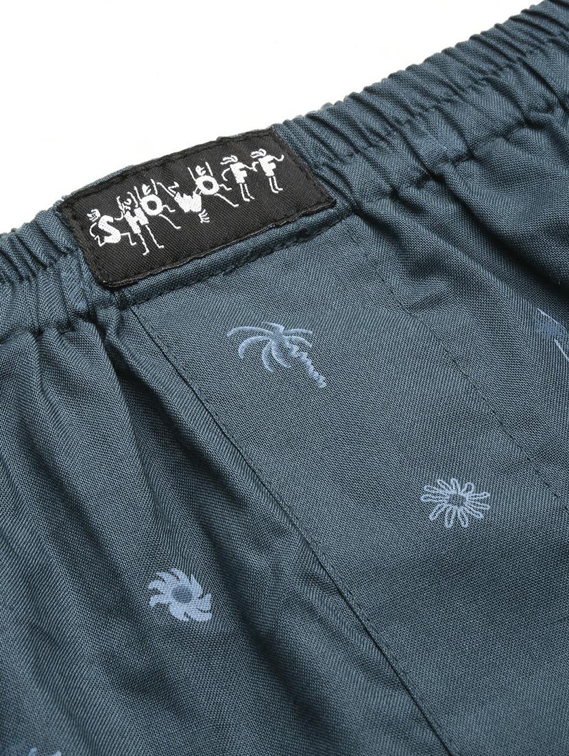 dark blue micro printed cotton blend boxer - 20597936 - Standard Image - 6