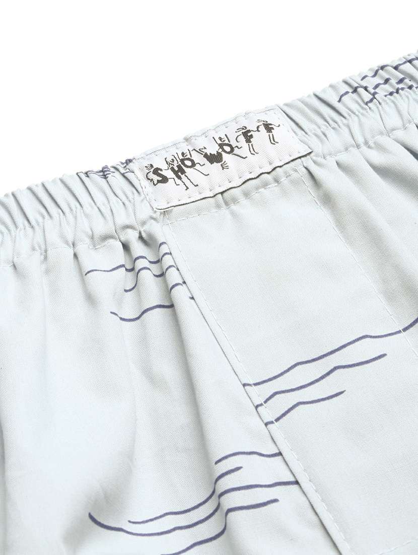 light blue printed cotton blend boxer - 20597941 - Standard Image - 6