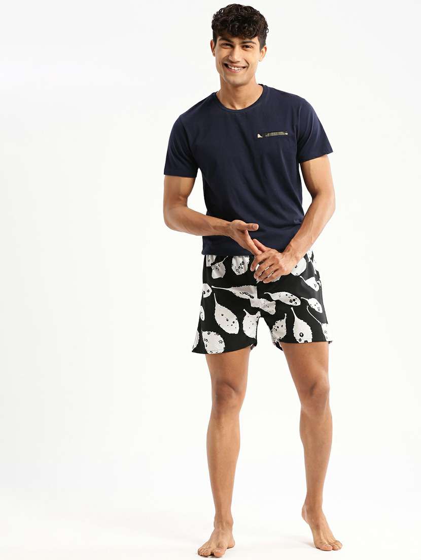 black printed cotton blend boxer - 20597953 -  Standard Image - 4