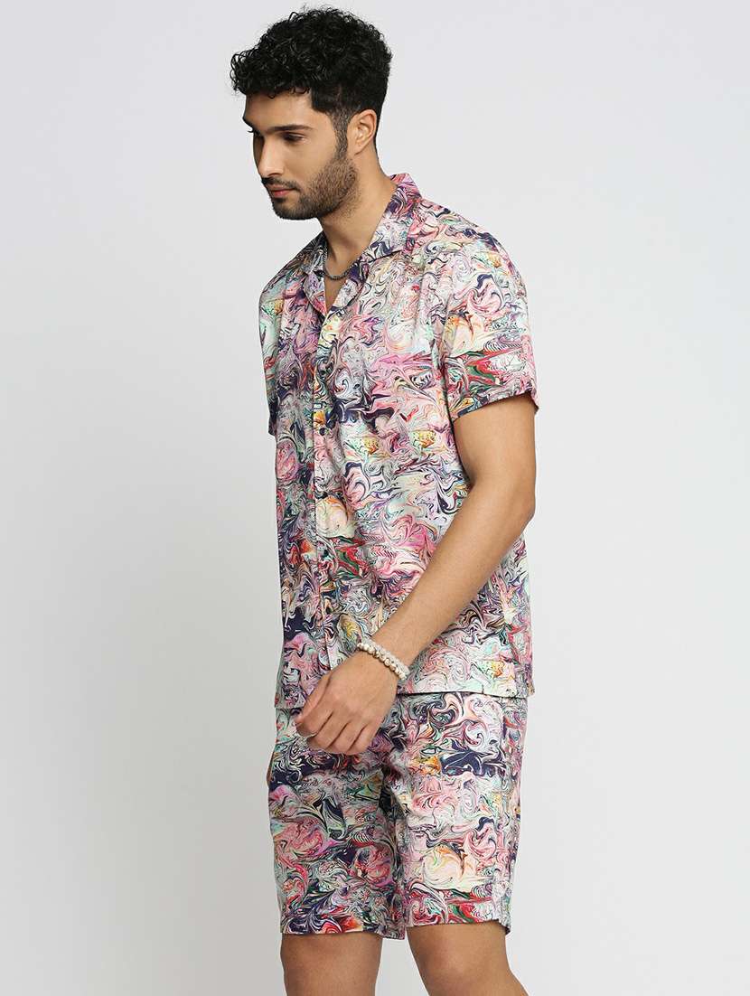 multi colored cotton blend coord set - 20598494 -  Standard Image - 1