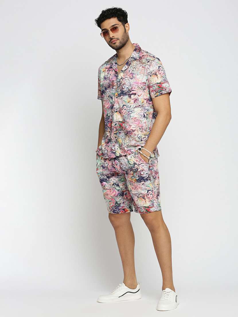 multi colored cotton blend coord set - 20598494 -  Standard Image - 4