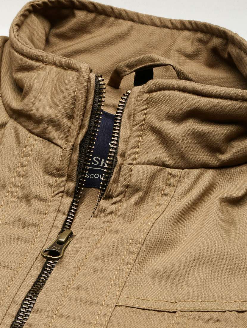brown cotton bomber jacket - 20598505 - Standard Image - 6
