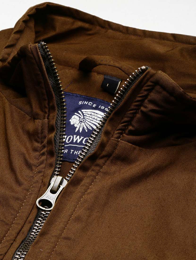 brown cotton bomber jacket - 20598506 - Standard Image - 6