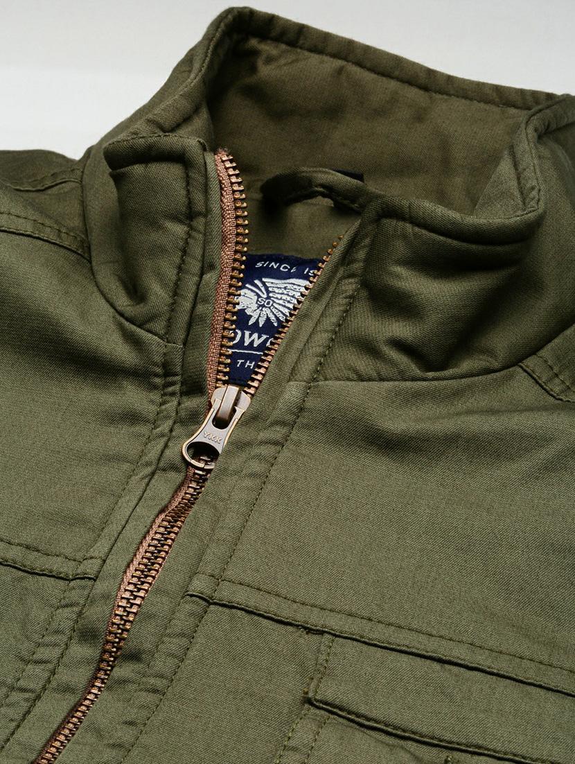 olive cotton bomber jacket - 20598508 - Standard Image - 6