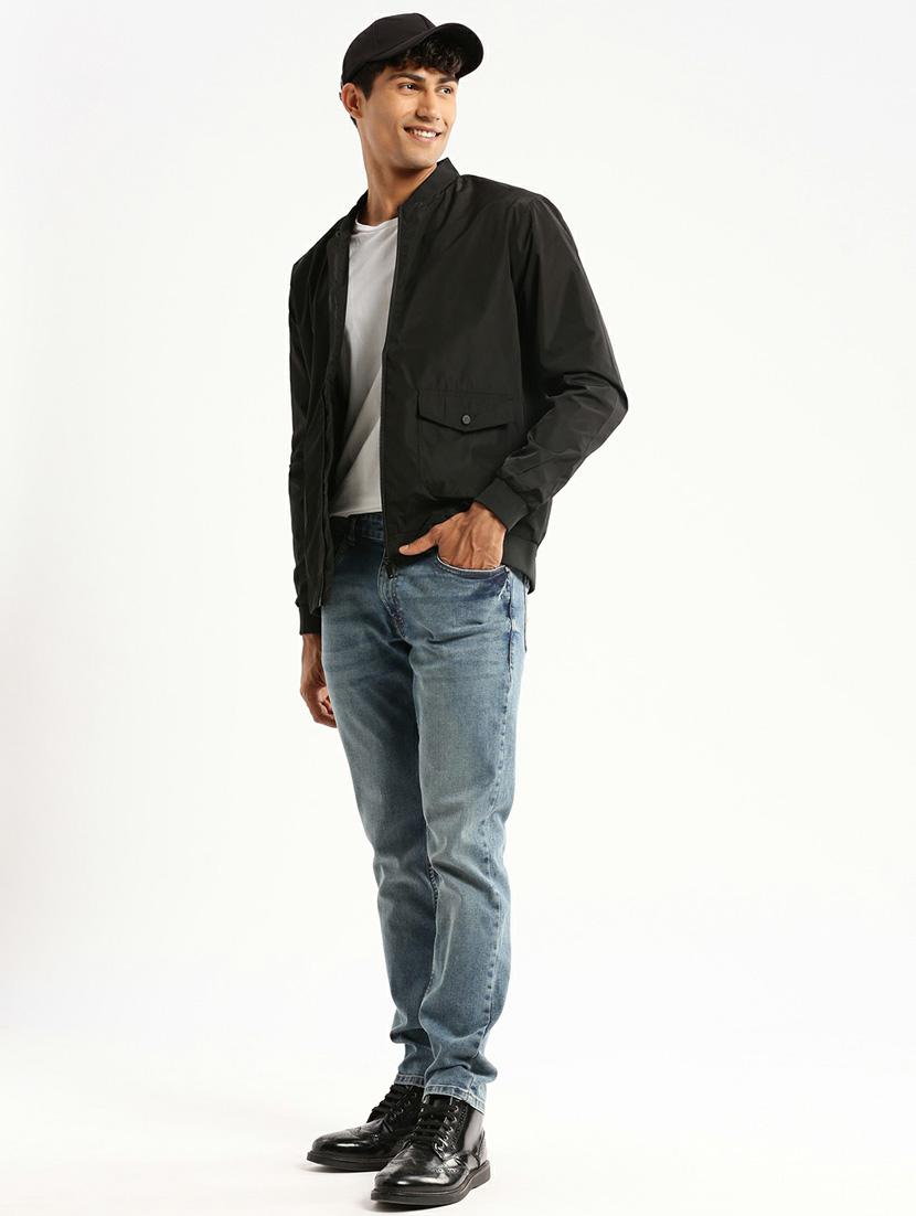 black nylon bomber jacket - 20598515 - Standard Image - 4