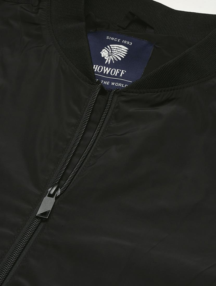 black nylon bomber jacket - 20598515 - Standard Image - 6