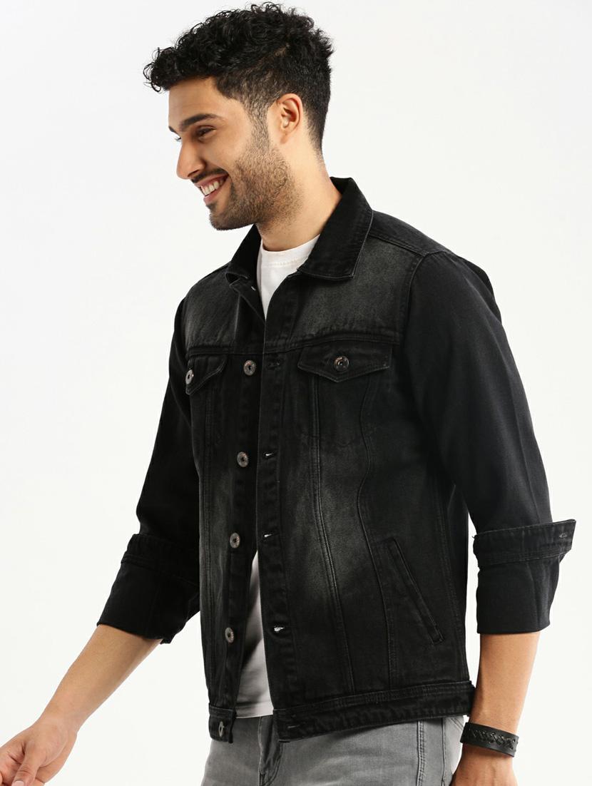 black denim jacket - 20598530 - Standard Image - 1