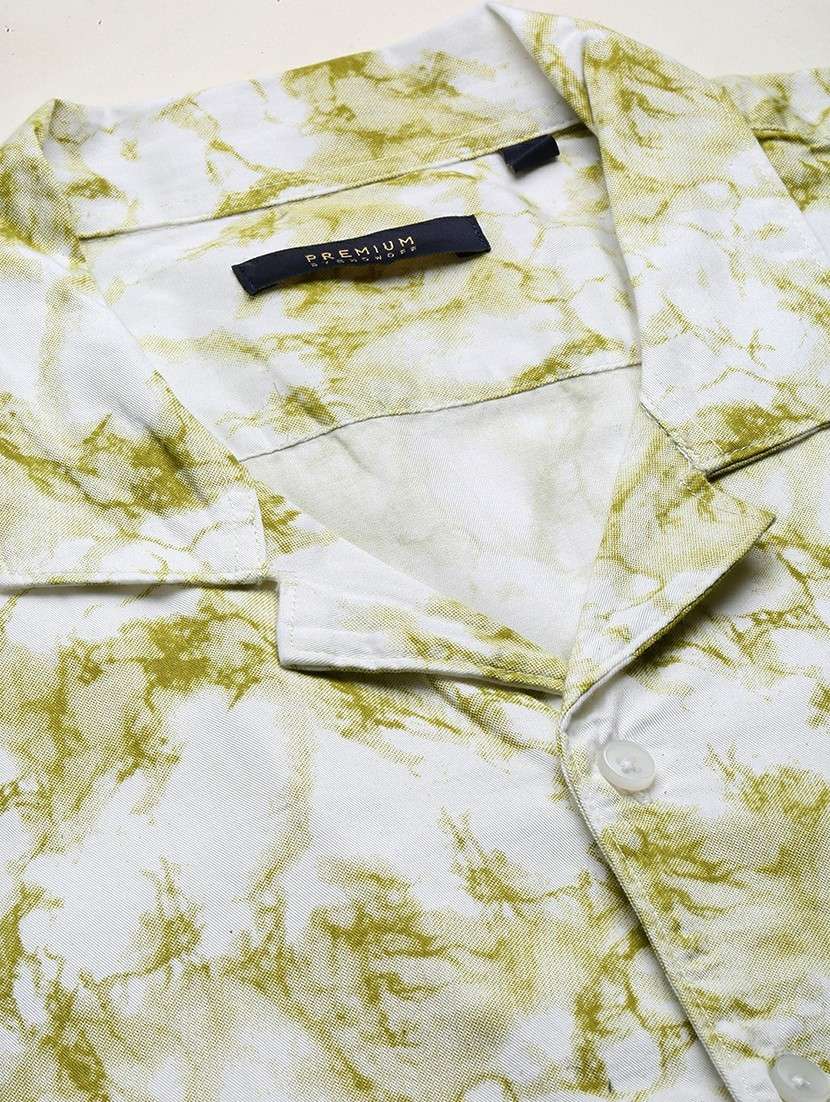 white cotton blend casual shirt - 20598633 -  Standard Image - 6