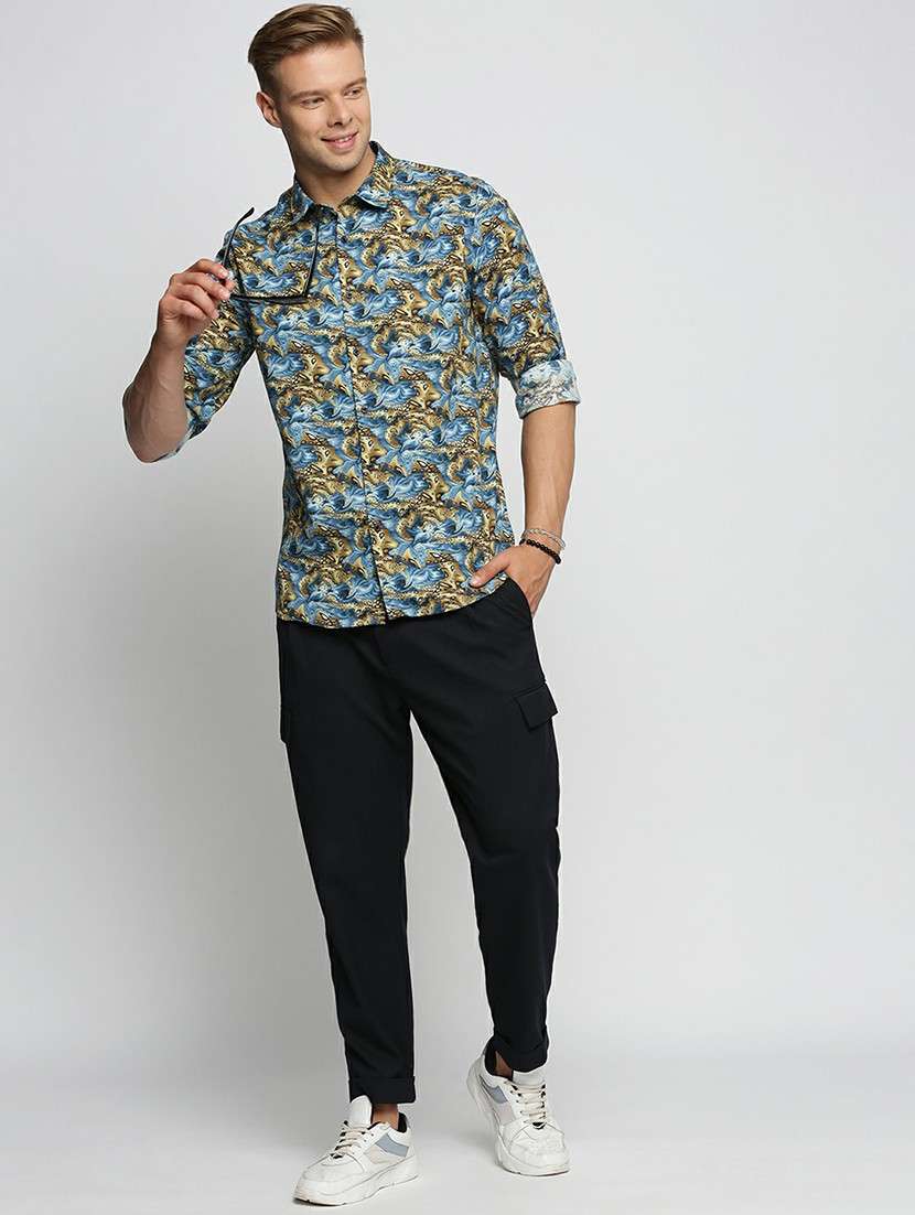 multi colored cotton blend casual shirt - 20598678 - Standard Image - 4