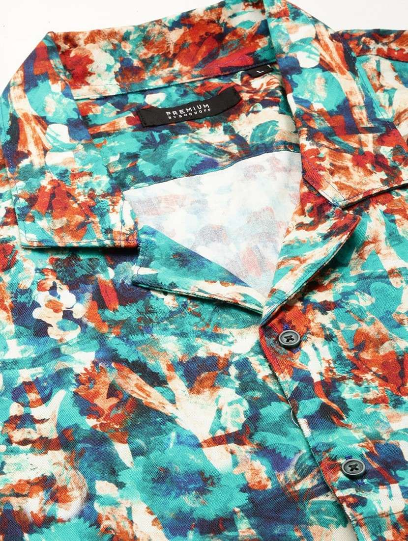 blue cotton blend casual shirt - 20598702 -  Standard Image - 6