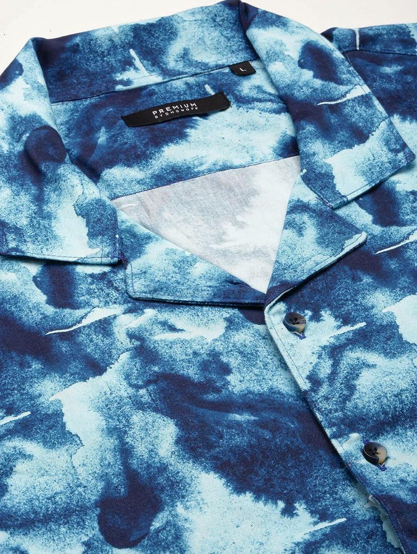 teal cotton blend casual shirt - 20598705 - Standard Image - 6