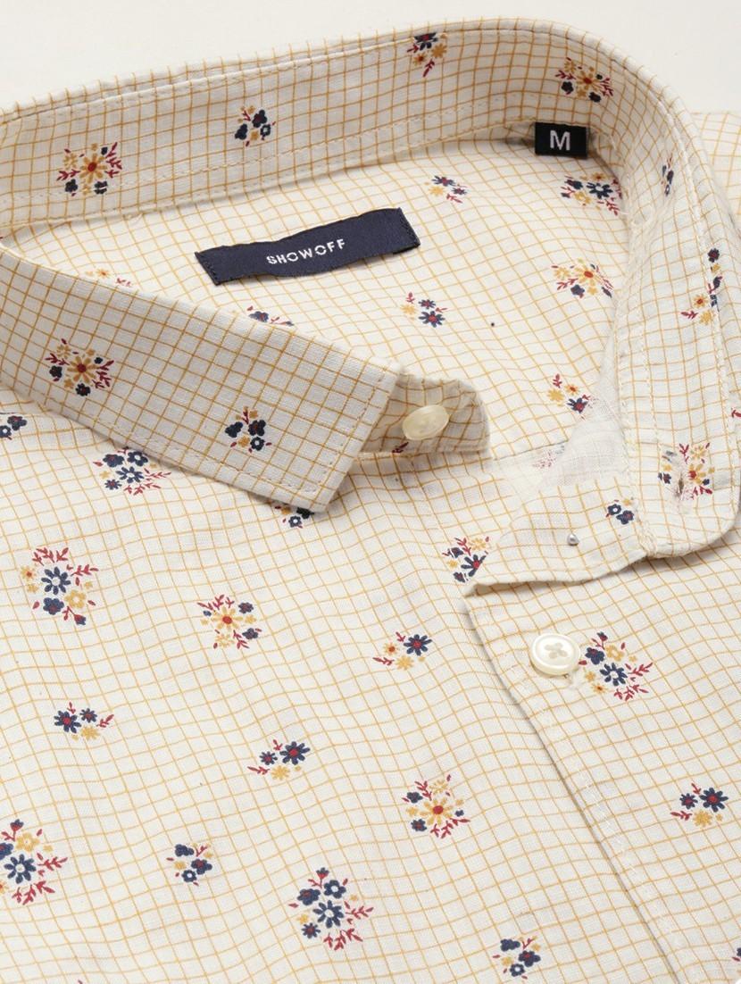 white cotton blend casual shirt - 20598773 - Standard Image - 6
