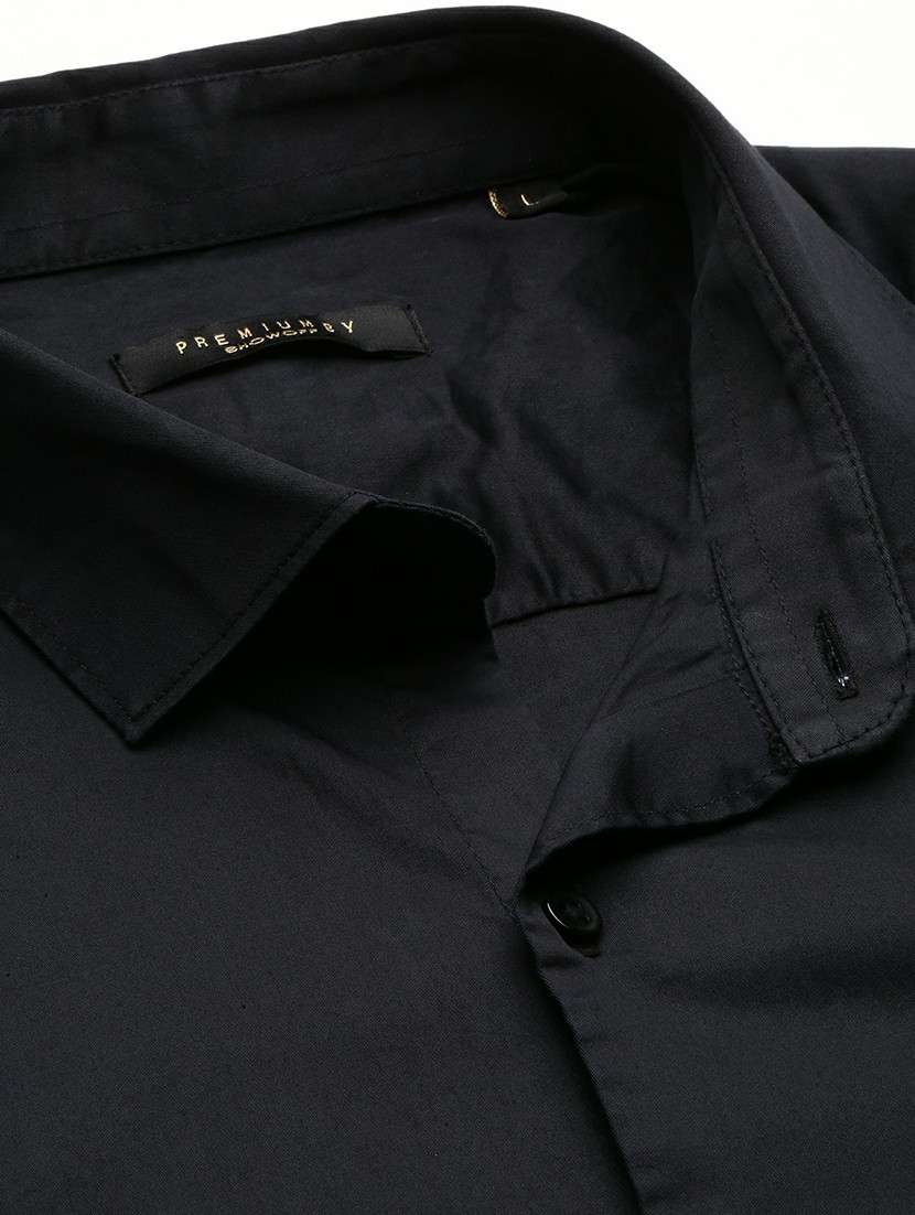 black cotton blend casual shirt - 20598798 - Standard Image - 6