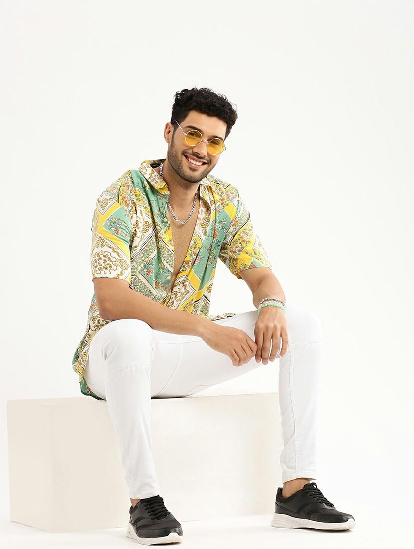 multi colored cotton blend casual shirt - 20598812 - Standard Image - 4