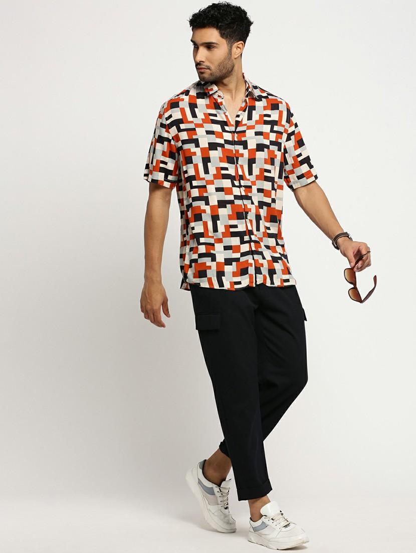 multi colored cotton blend casual shirt - 20598813 - Standard Image - 4