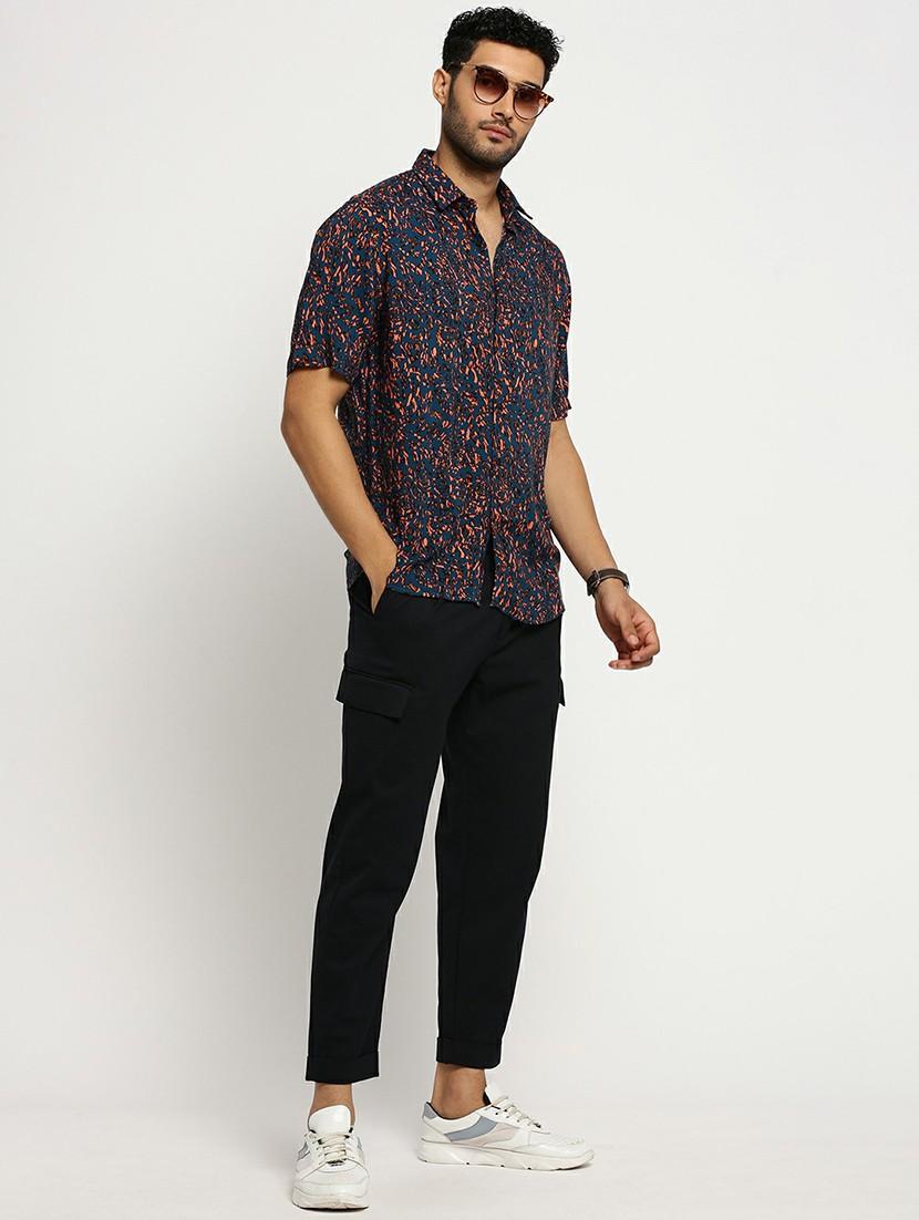 teal cotton blend casual shirt - 20598814 - Standard Image - 4