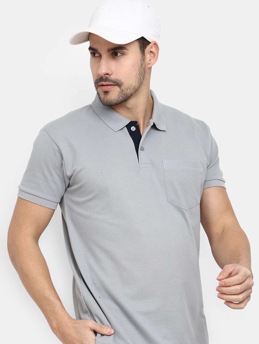 men solids short sleeves t-shirt - 20599659 -  Standard Image - 1