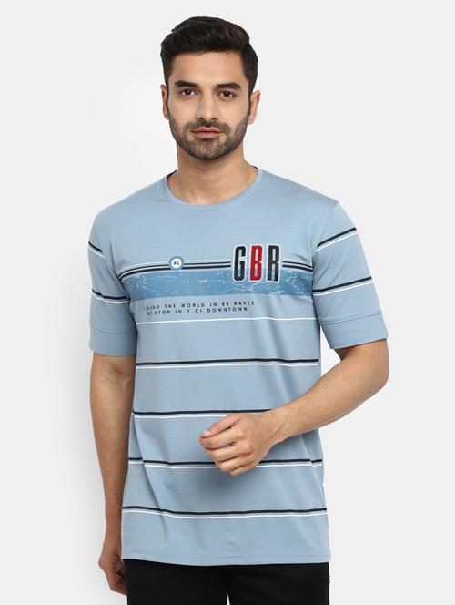 men round neck printed regular t-shirt - 20599883 - Standard Image - 0