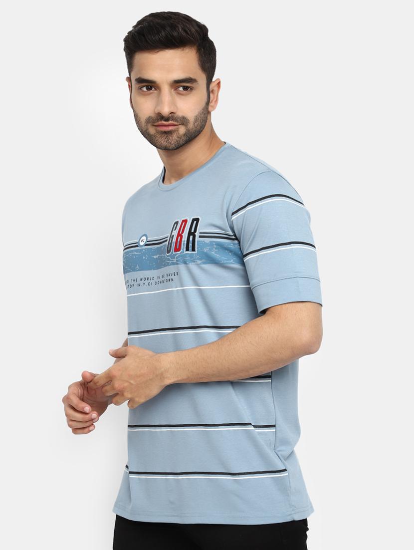 men round neck printed regular t-shirt - 20599883 - Standard Image - 1