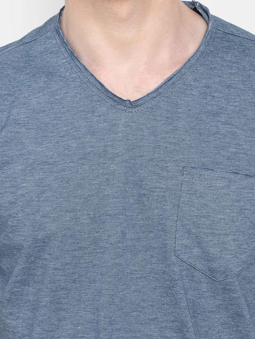 men melange short sleeve t-shirt - 20599954 -  Standard Image - 4