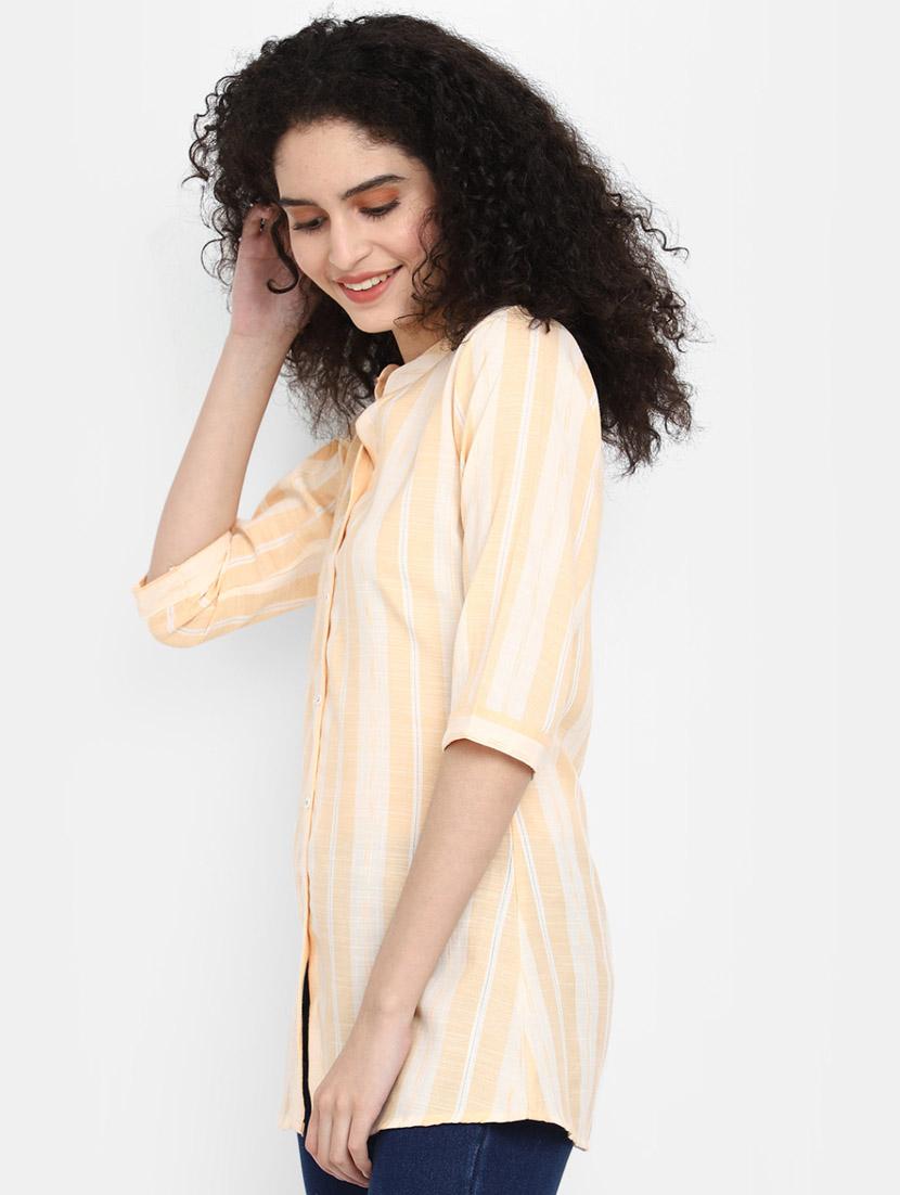 orange cotton striped top - 20600096 - Standard Image - 1