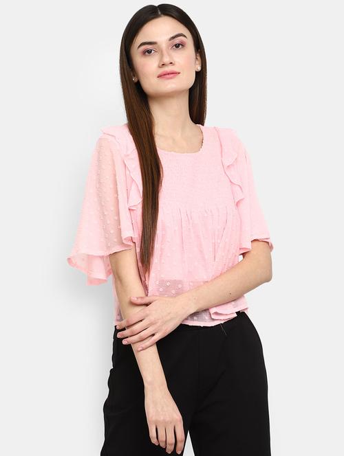 women self designed batwing sleeves top - 20600150 - Standard Image - 0
