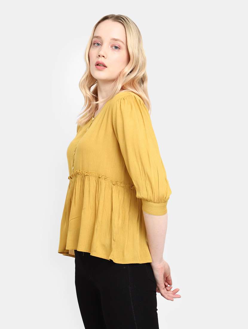 gold rayon a line top - 20600192 -  Standard Image - 1