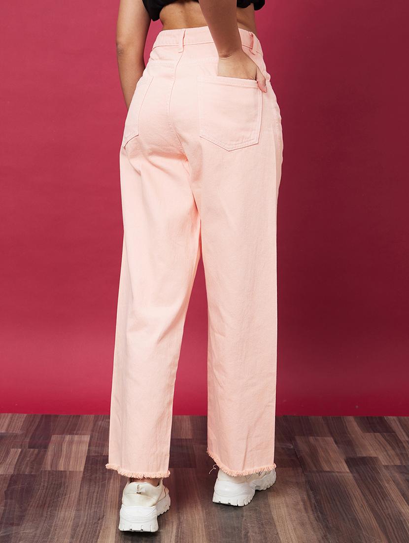women's plain straight fit jeans - 20600216 -  Standard Image - 1