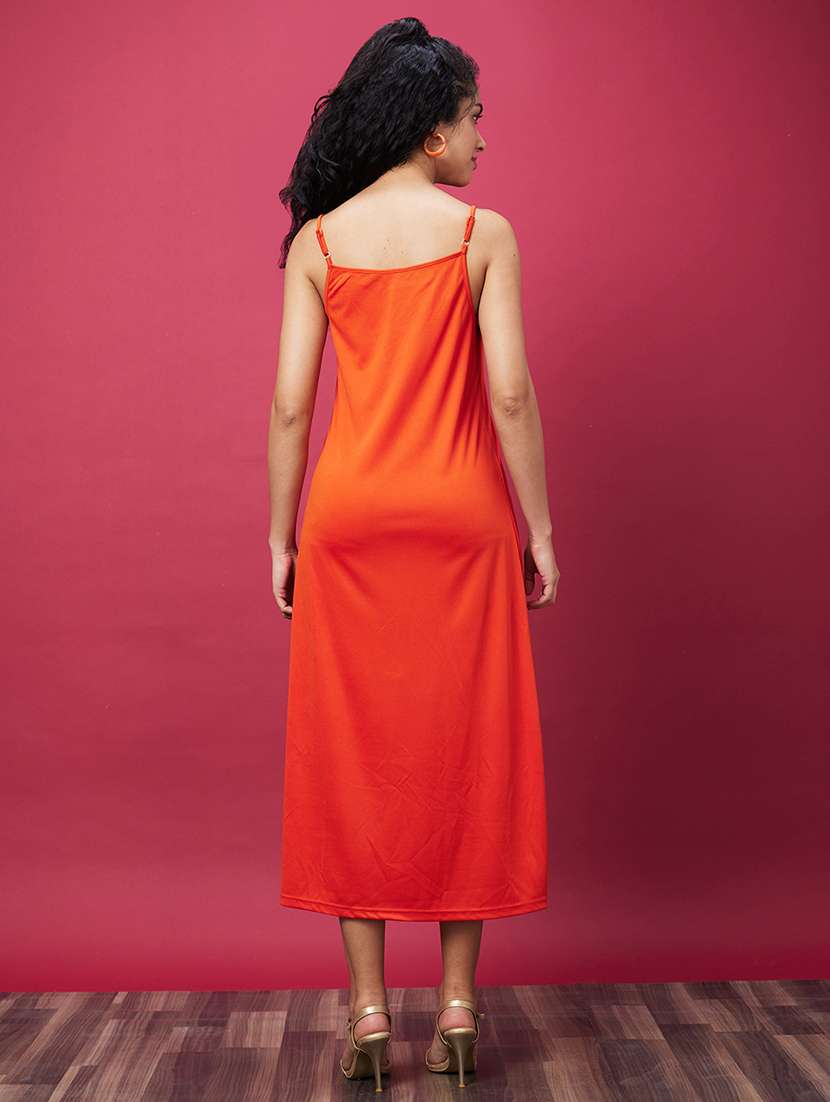 women orange abstract printed maxi dress - 20600242 - Standard Image - 4