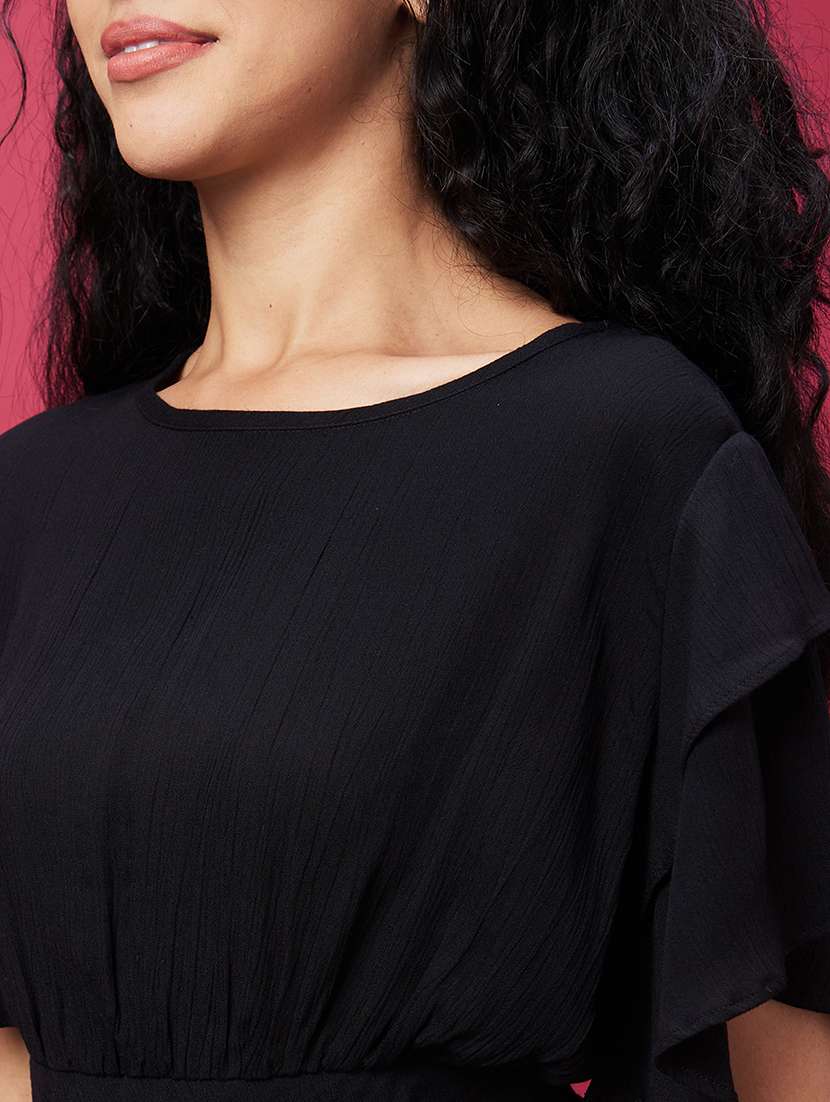black solid crop top - 20600260 -  Standard Image - 4