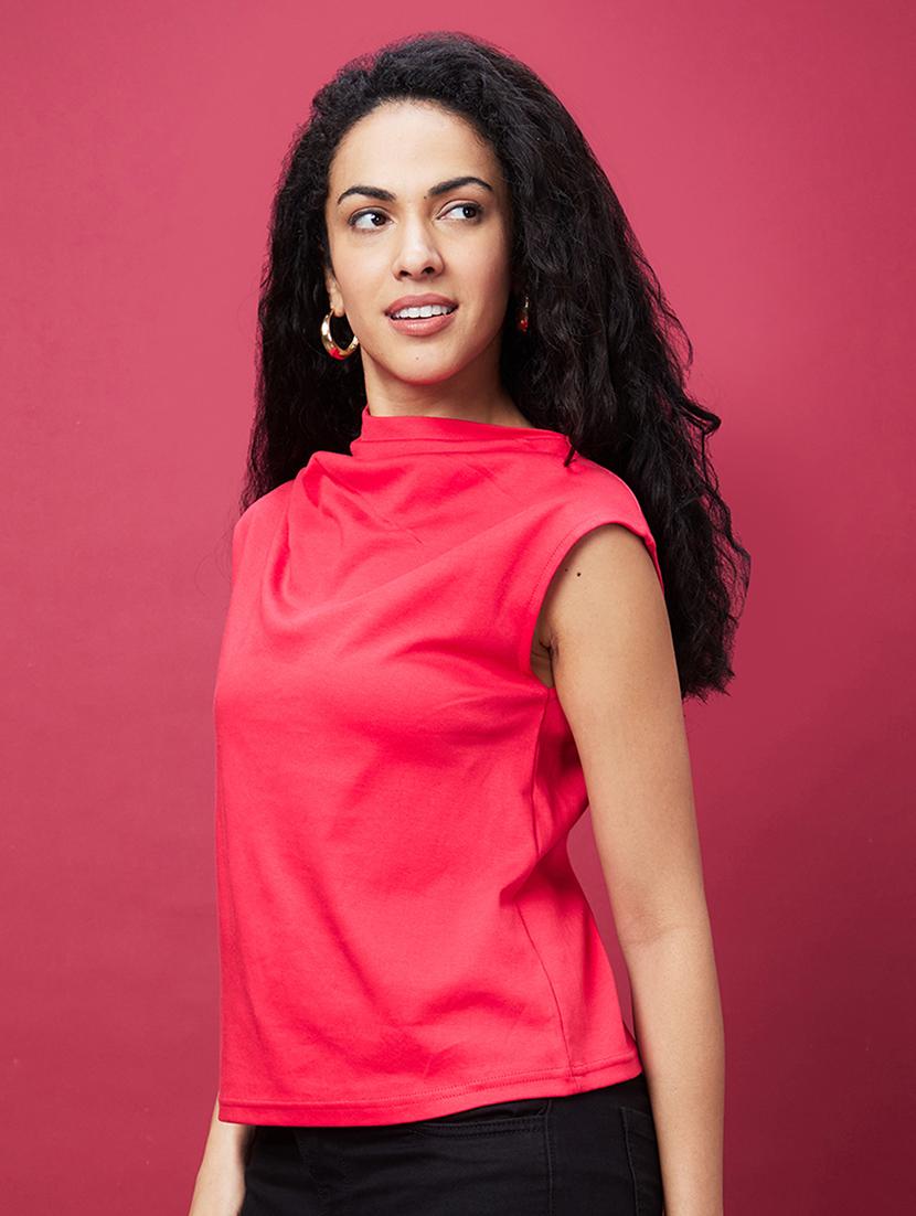 pink solid regular top - 20600261 -  Standard Image - 1
