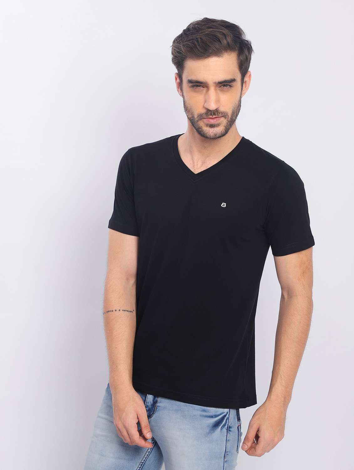 men plain short sleeve t-shirt - 20601416 - Standard Image - 1