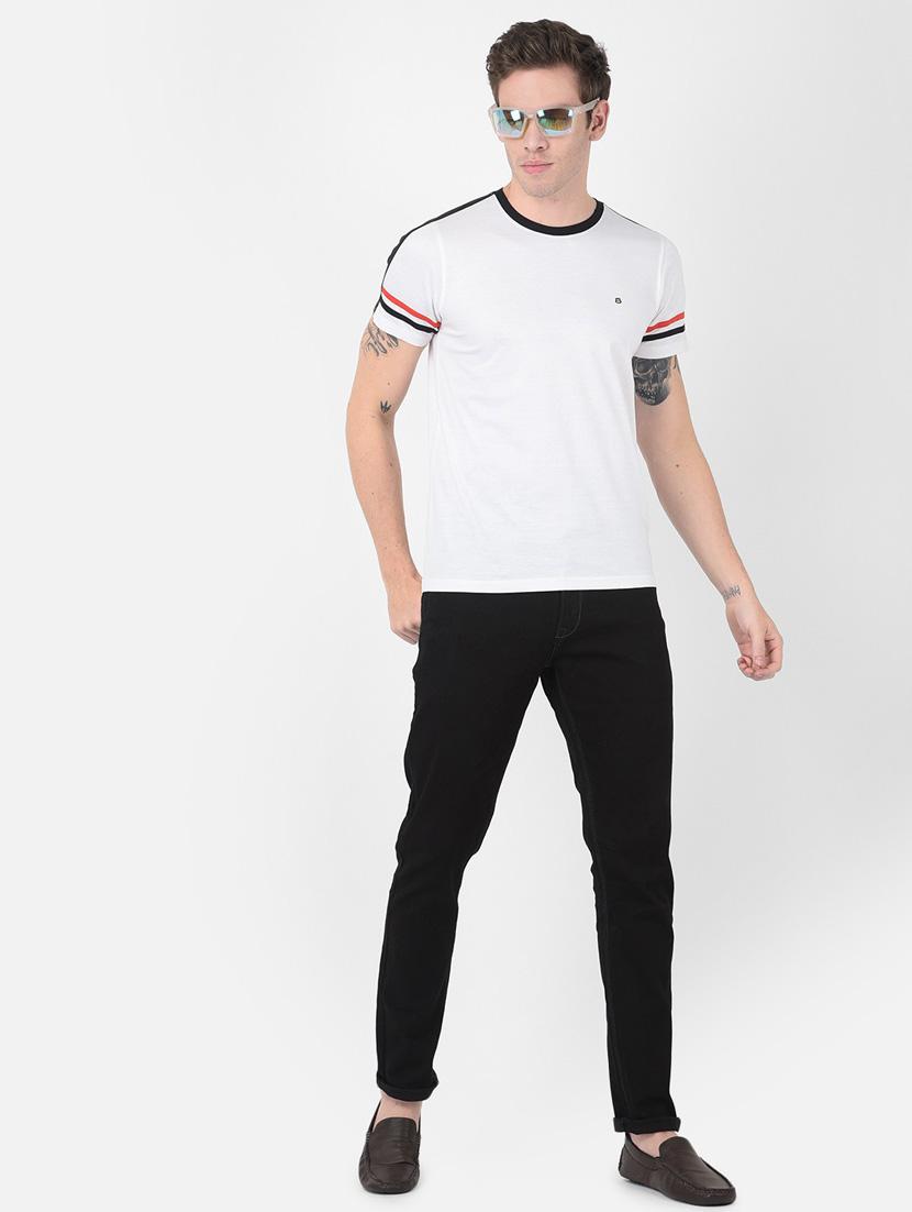 man round neck solid t-shirt - 20601420 - Standard Image - 4