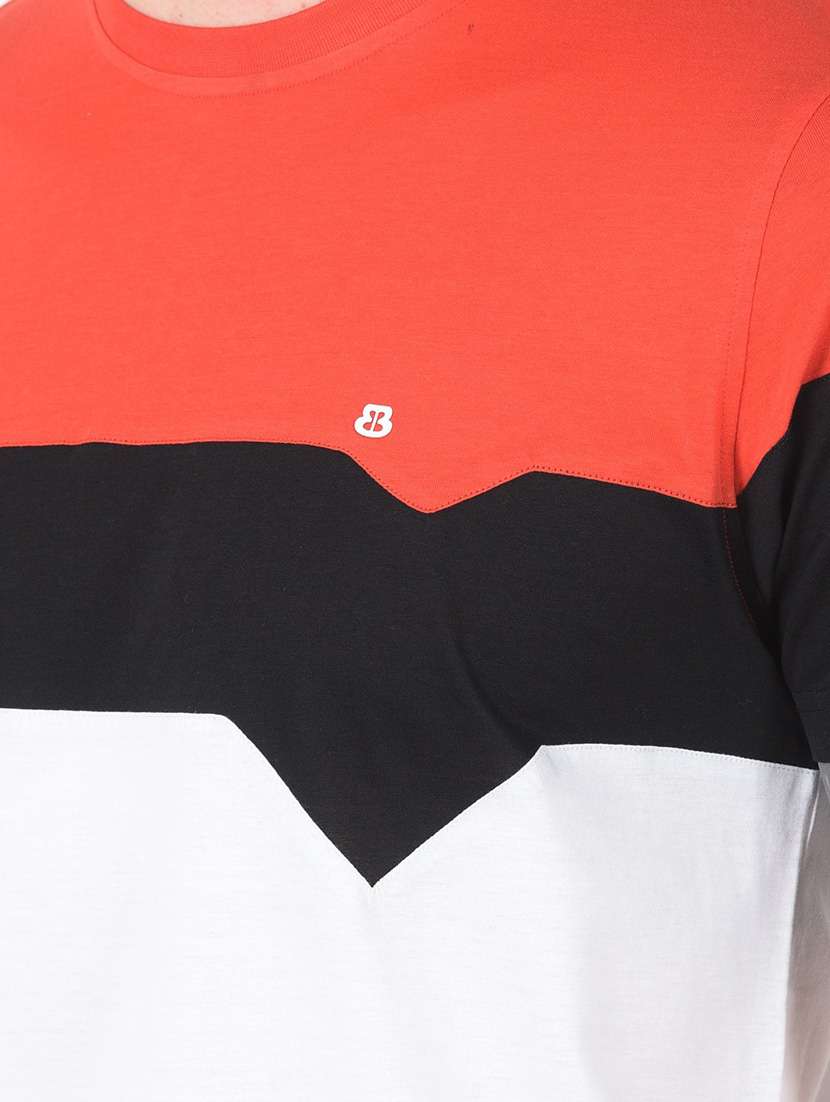 men color block short sleeve t-shirt - 20601434 -  Standard Image - 4