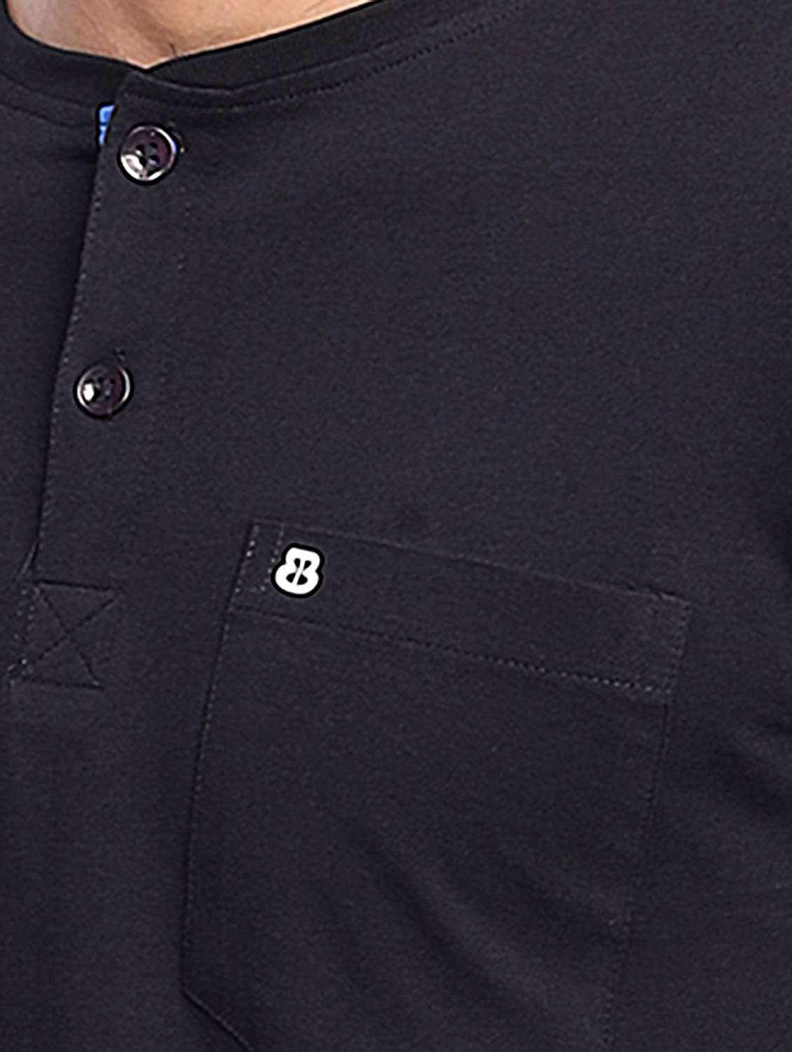 black plain short sleeve t-shirt - 20601478 - Standard Image - 4