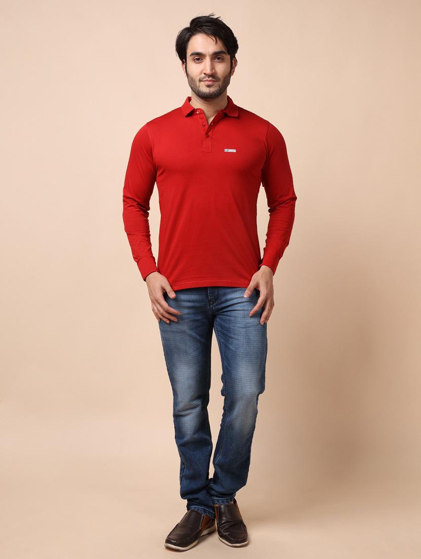 red plain long sleeve t-shirt - 20601480 - Standard Image - 4