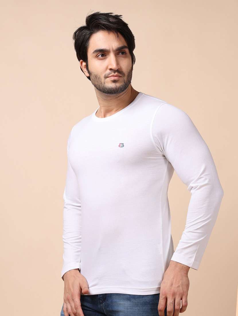 white plain long sleeve t-shirt - 20601481 - Standard Image - 1