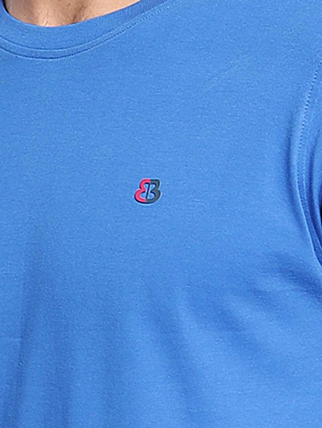 blue plain long sleeve t-shirt - 20601496 -  Standard Image - 4