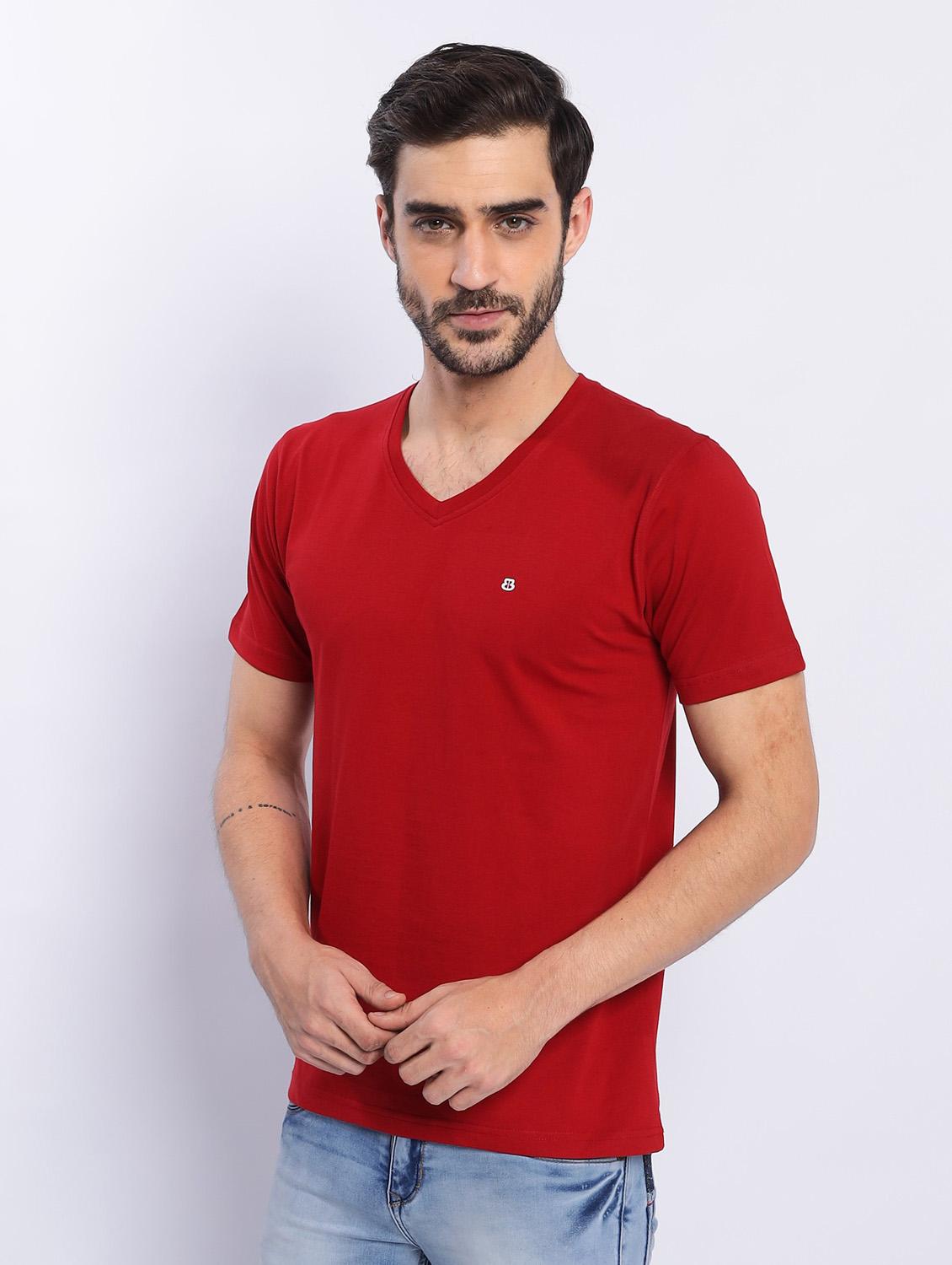 red plain short sleeve t-shirt - 20601560 - Standard Image - 1