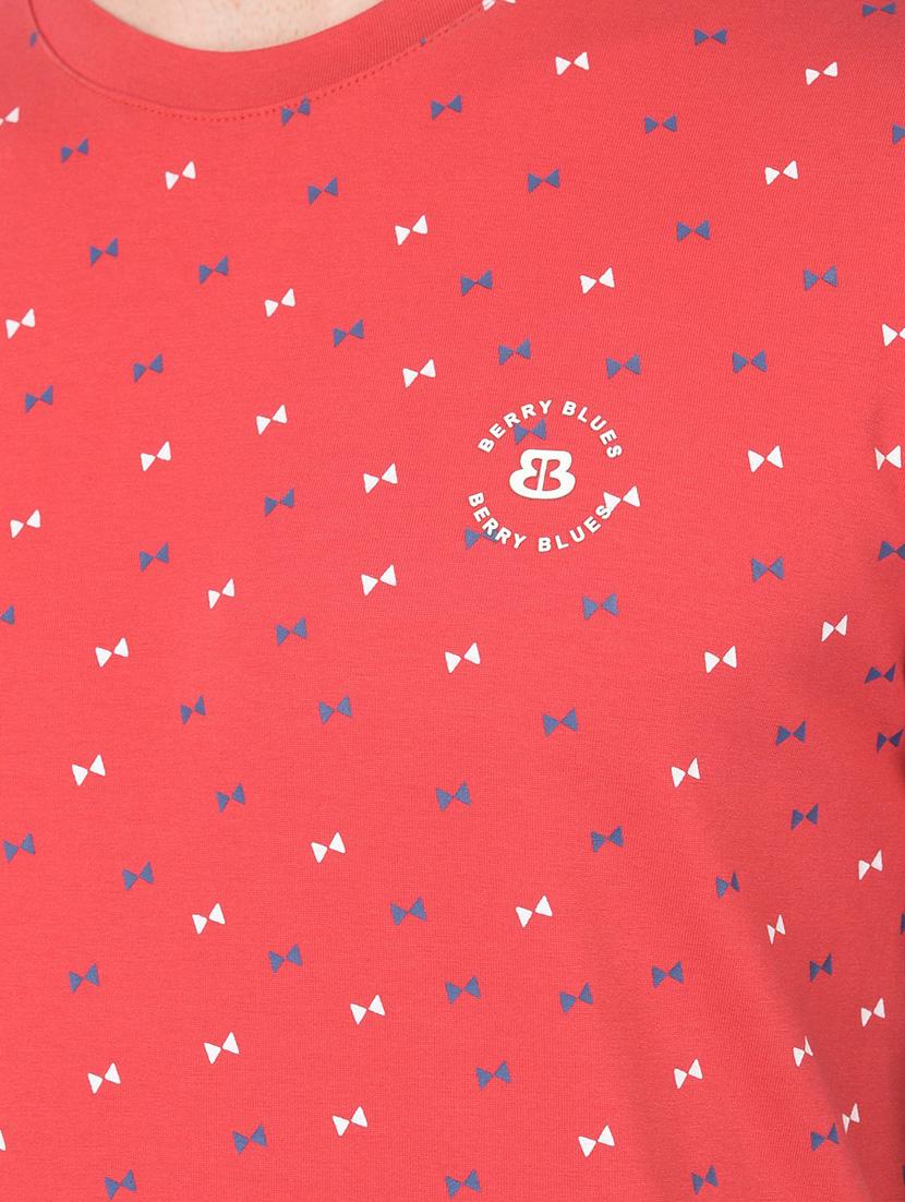 coral printed short sleeve t-shirt - 20601576 - Standard Image - 4