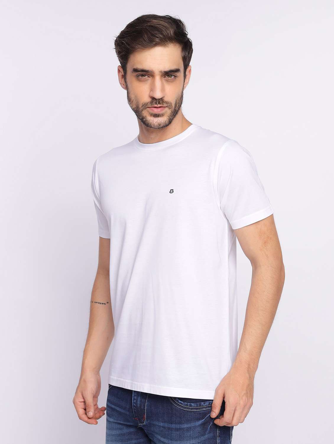 man solid white t-shirt - 20601581 -  Standard Image - 1