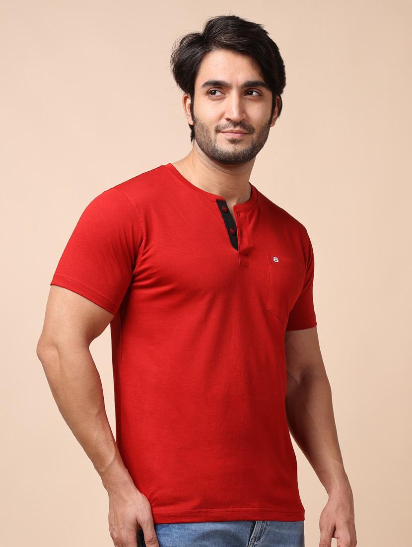 red plain short sleeve t-shirt - 20601590 - Standard Image - 1
