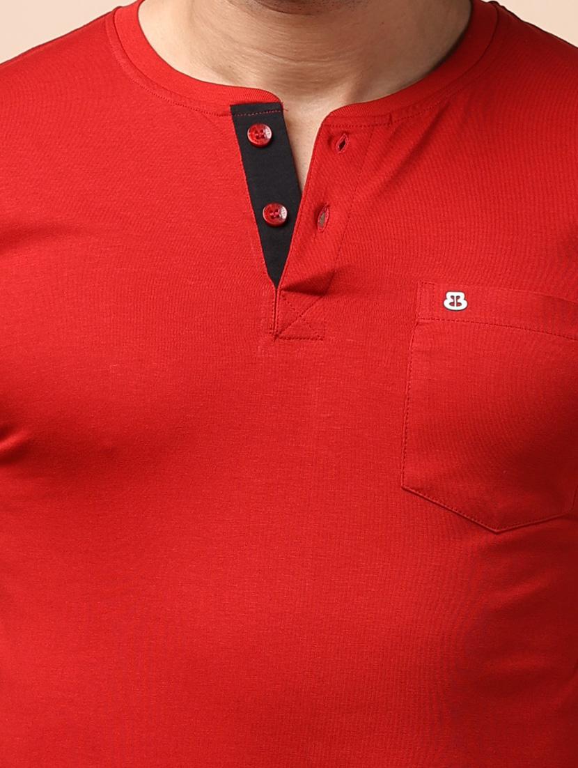 red plain short sleeve t-shirt - 20601590 - Standard Image - 4