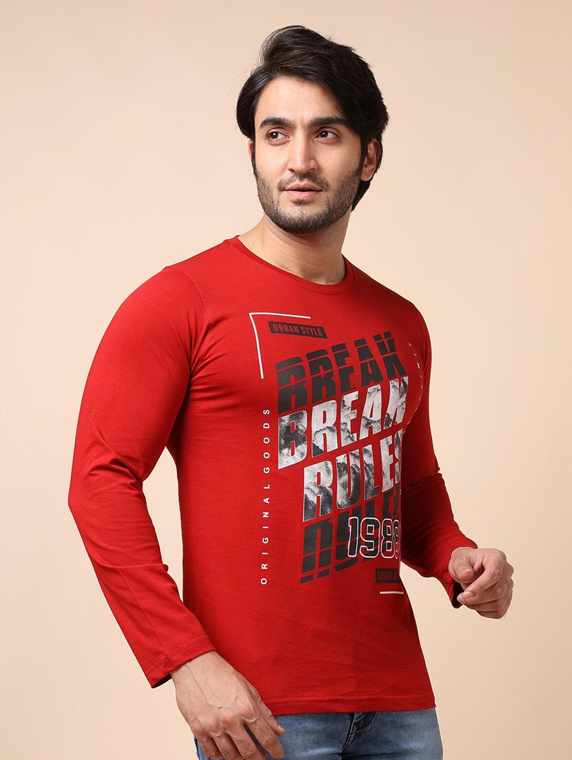 men red round neck t-shirt - 20601616 - Standard Image - 1