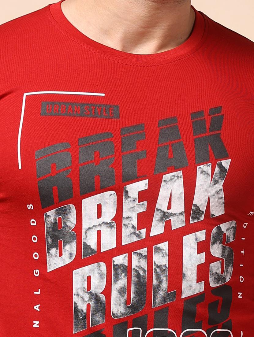 men red round neck t-shirt - 20601616 - Standard Image - 4